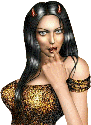Gif animé gothique diablesse